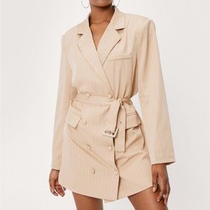 Blazer Dress - Nasty Gal Pinstripe Blazer Dress